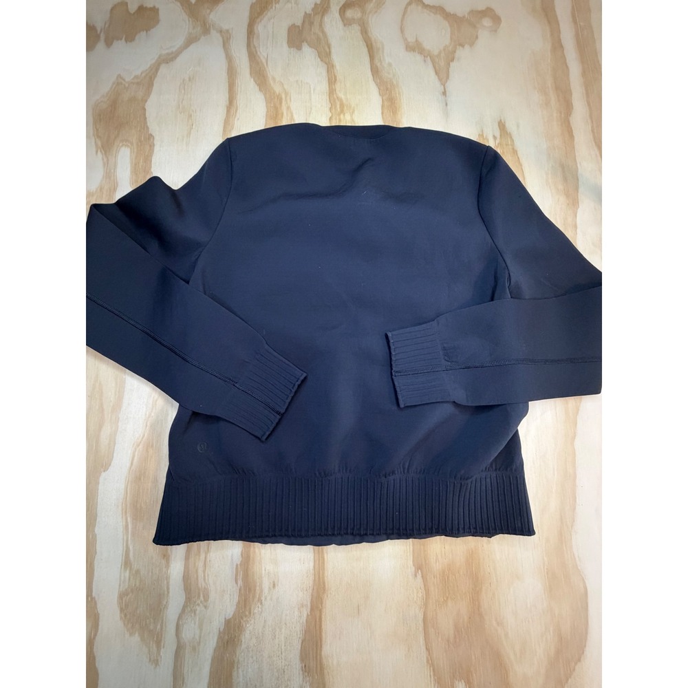 Lululemon Down & Around Crew Black Insulated Pullover W4AGBS Size 6 Athleisure - Picture 7 of 11